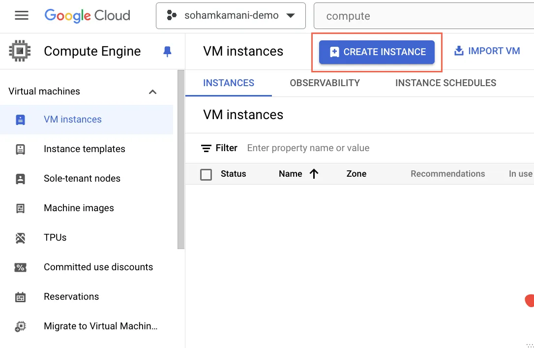Create a VM Instance