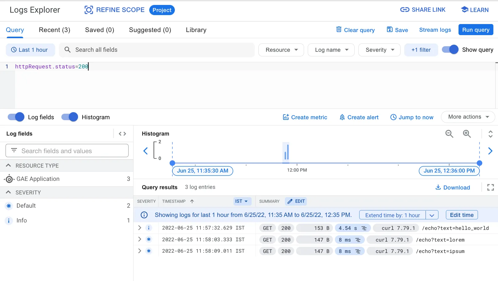 adding queries to filter on log fields